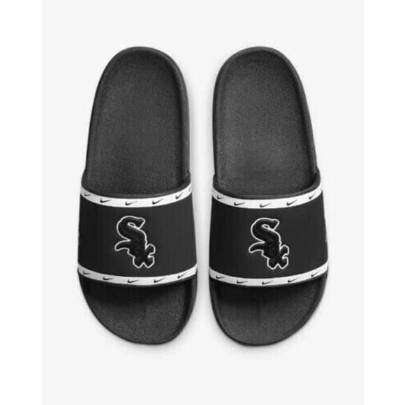 Nike DH7000 001 Men's Sz 11 Black/White Offcourt MLB Chicago White Sox Slides - Picture 1 of 4